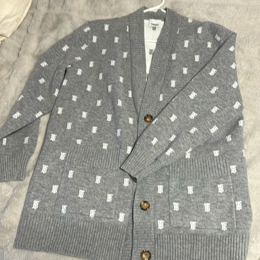 Burberry Women’s TB logo cardigan sweater